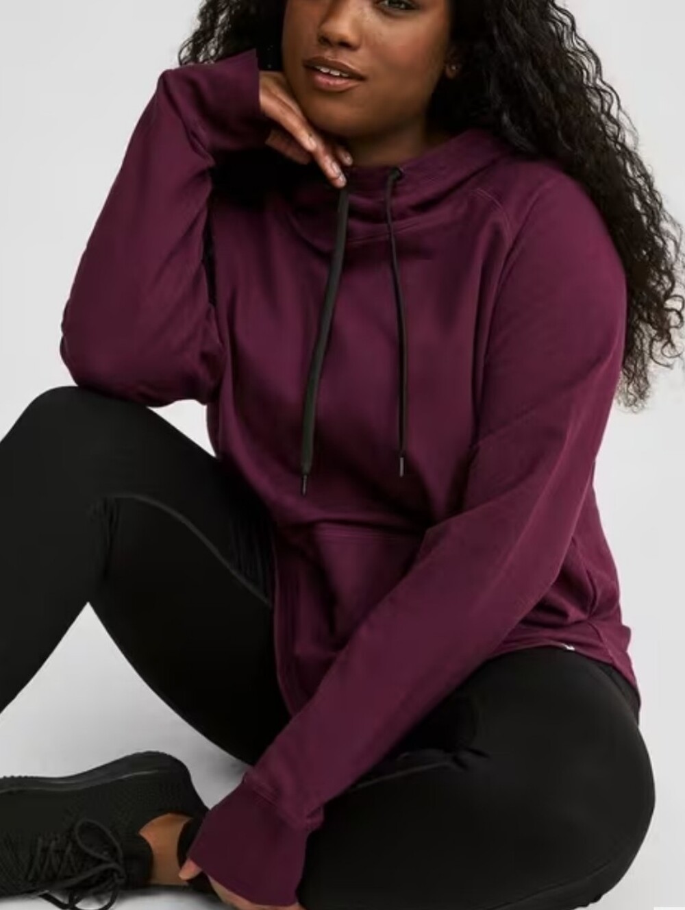 Torrid Women's Maroon/ Purple Pullover Hoodie - Casual Cozy Sweatshirt 2X